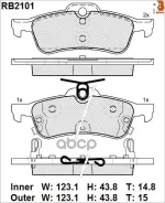 �������� ��������� ������� R Brake 43022-TV0-E00 / 43022-TV0-E01 / 43022-TV8-E00 / 43022-TV8-E01 R Brake RB2101, Honda Civic IX (FK) Honda Civic IX To...