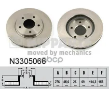 ���� ��������� �������� Mitsubishi Lancer 1.5/1.8/2.0 Di-D 08 276*26*45.6 Nipparts N3305066 N3305066 ����