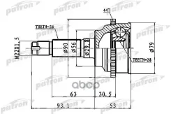 ���� �������� � ������� ABS 28x56x26 ABS:44T Mazda 323 BJ 98-04, Premacy CP 99-05 Patron ���. PCV1016 PCV1016 ����