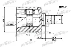 ���� ���������� ������ 30x40x27 Honda Civic EU/EP/ES 01-06 Patron ���. PCV1027 PCV1027 ����