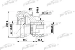 ���� ������ �-�� 38x59.5x27 ABS:45T AUDI: A6 2.5-4.2 6.94- Patron ���. PCV1174 PCV1174 ����