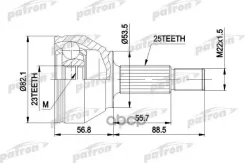 ���� ������ �-�� 25x53.38x23 FORD: Focus 1.6/1.8TD, 2.0 98- Patron ���. PCV1354 PCV1354 ����