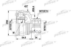 ���� ������ �-�� 38x59.5x33 ABS:45T AUDI: A4 00-04, A4 Avant 01-04, A4 ������ 03- Patron ���. PCV1435 PCV1435 ����