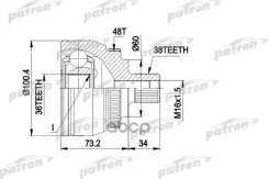 ���� ������ �-�� VW: Sharan 95-, 00-, FORD: Galaxy 95-, 00-, SEAT: Alhambra 96-, 00-, � ABS 48 Patron ���. PCV1444 PCV1444 ����