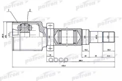���� ���������� ������ 26x40x23 FORD Focus II CB4 08-11 Patron ���. PCV1497 PCV1497 ����