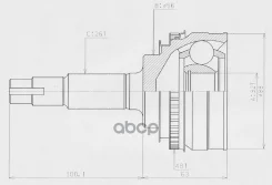 ���� �������� /�������� ������ /����� HDK ��� Toyota Camry 1992-1996 Lifan Solano 2009-; 32*56*26; TO-027A48; (TO-027 TG-9527Z48 TO012A) 4342006060 32...