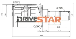 ���� ���������� ������ 25x35x23 Drivestar ���. ICJH0001R ICJH0001R ����