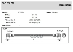 ����� ��������� Mitsubishi Lancer 95- ������ KK FT3313 KK ���. FT3313 FT3313 ����