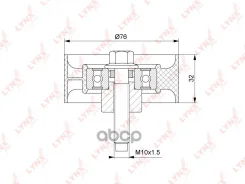 ����� �������� ����� ��� Chrysler, JEEP, LDV Voyager, Cherokee, Maxus 00-09 LYNXauto ���. PB3142 PB3142 ����