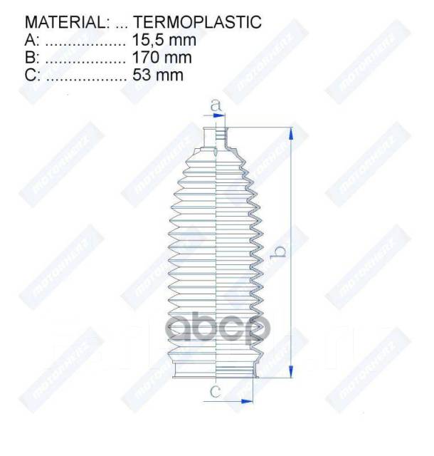   Rdz0555mg 45535-69025;102110;102109;81 10 2110; J4102055; Termoplastic (15,5*170*53) Toyota Motorherz . RDZ0555MG RDZ0555MG ...