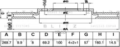 ���� ��������� ������ OPEL Vectra B 95- Blitz ���. BS0491 BS0491 ����