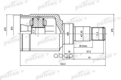 ���� ���������� ����� 23x40x23 FORD Focus II 04- Patron ���. PCV1481 PCV1481 ����