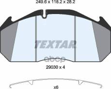   Wva 29030 249.5X118.2x28.2mm Omn Rvi Ae 420T.man.setra Textar . 2903009 2903009 2903009 
