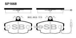 ������� �������� ��������! Renault Megane SP1668 Sangsin brake SP1668 SP1668 ����