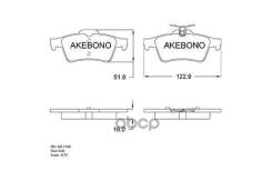   () Citroen C5 08-17 / Ford Focus 04- / Kuga 08-19 / Transit 14- / Mazda 3 03- Akebono . AN-718K,  AN718K 