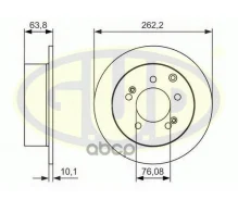 ���� ��������� kia cerato/soul 1.6/2.0/1.6crdi 09- ��� �� ���� 262x10 G. U. D ���. GDB110362 GDB110362 ����