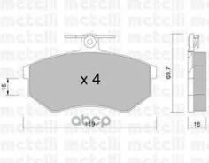 ������. ������. ������� VW Golf 2, VW Passat (16.2��) �� ����. ����� 88- � �/����. Metelli ���. 2201482 �-� 2201482 ����