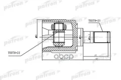 ���� ���������� 25x41x22 KIA RIO 05- Patron ���. PCV1168 PCV1168 ����