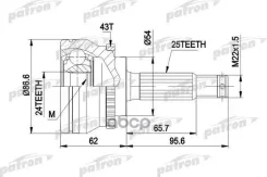 ���� ������ �-�� 25x54x24 ABS:43T Mitsubishi: Galant V 92 - 96, Galant V ����� 92 - 96 Patron ���. PCV1331 PCV1331 ����