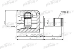 ���� ���������� 25x41x29 Mitsubishi Lancer CY 07- Patron ���. PCV1392 PCV1392 ����