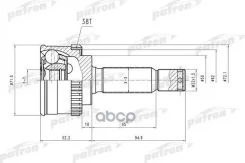 ���� ������ �-�� 25x50x19 ABS:38T Hyundai: Atos 98- Patron ���. PCV1406 PCV1406 ����