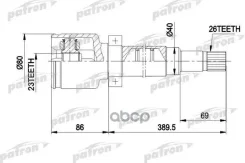 ���� ����� ���� �-�� 26x40x23 FORD: Focus 98 - 04, Focus ��������� 99 - 04 ���� 1.8, 2.0, 1,8TD Patron ���. PCV5011 PCV5011 ����