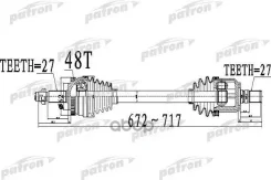 ������� �������� ���� ����� 27X672X62X27 ABS:48T Hyundai Sonata / I45 [GF] 2,0 2,4 09 - KIA Optima [TF] 10 - Patron ���. PDS0507, ����� PDS0507 ����