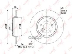���� ��������� ����. [331,5x14] LYNXauto ���. BN-1078 BN1078 ����