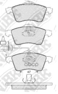 ��������� ������� VW Caravelle, Transporter 90-03 F GDB1282 NiBK ���. PN0108W PN0108W ����