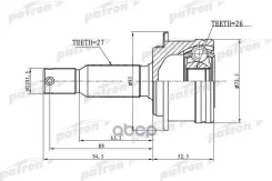 ���� �������� ������ 27x57x26 Mitsubishi Outlander CW 06-12 Patron ���. PCV1393 PCV1393 ����