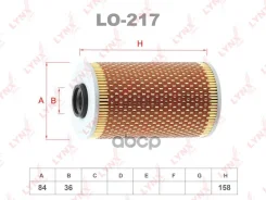 ������ �������� BMW 3(E36) 2.5D 91-98 / 5(E34) 2.5D 91-95 LYNXauto ���. LO-217 LO217 ����
