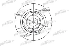 ���� ��������� ���� OPEL: Omega B 94-03, Omega B ��������� 94-03 Patron ���. PBD2714 PBD2714 ����