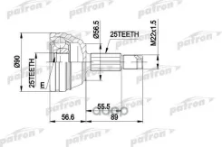 ���� ������ �-�� 25x56.5x25 FORD: Escort 1.8TD 93-95, 95-98 Patron ���. PCV1198 PCV1198 ����