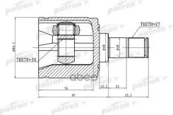���� ���������� ����� 27x40x30 Honda Accord CL/CN/CM 02-08 Patron ���. PCV1340 PCV1340 ����