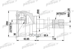 ���� ������ �-�� 26x48x22 Suzuki: Vitara 88 - 98, Vitara Cabrio 88 - 99 Patron ���. PCV1380 PCV1380 ����