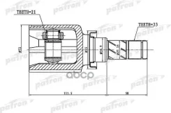 ���� ���������� 33x34.9x21 Mitsubishi COLT Z32A/Z34A/Z36A 04- Patron ���. PCV1388 PCV1388 ����