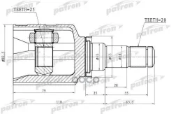 ���� ���������� ����� 20X35X25 Toyota ISIS ANM10/ZGM10/ZGM11/ZNM10 04- Patron ���. PCV1763 PCV1763 ����