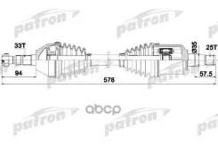 ������� ����� 33X575X25 OPEL: Astra H 1,9CDTI 04- Patron ���. PDS0435 PDS0435 ����