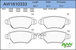 ������� ��������� Opel Astra F, G 1.2-2.0D 98-05, Zafira A 2.0D 99-05 ������ AYWIparts ���. AW1810333 AW1810333 ����