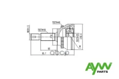 ���� ������� Toyota Avensis(T25) 2.0-2.4 03-08 AYWIparts ���. AW1510183A AW1510183A ����