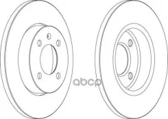 ���� ��������� �������� VW GOLF III/Passat B3/B4/Caddy 96-04 /D=256MM Ferodo DDF205 VW Golf III/Passat B3/B4/Caddy 96-04 /D=256mm Ferodo ���. DDF205 D...