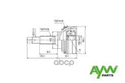 ���� Toyota Avensis (T22) 2.0 97-00, Camry 2.0-2.2 91/2.2 96 �������� c ABS AYWIparts ���. AW1510022A AW1510022A ����