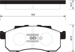 ������� ����. �������� Hi-Q Honda BEAT 91- (AN-332K) JAZZ I (83-86) Sangsin brake ���. sp1608 SP1608 ����
