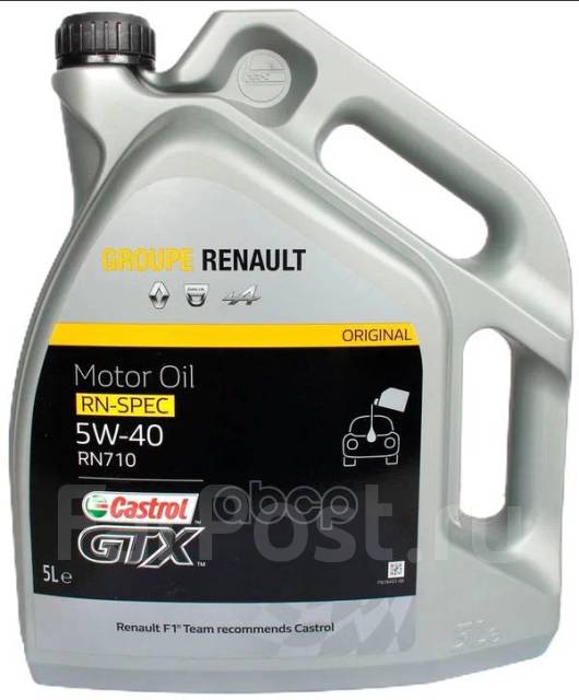 Масло Моторное Турция Renault арт. 7711943764 5W40 4L Castrol Gtx Rn ...