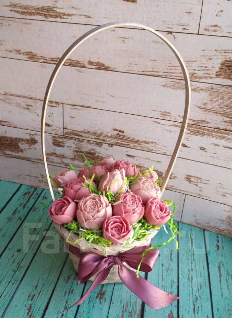 Букет цветов из шоколада в корзинке, подарок, всем, новый, в наличии ...