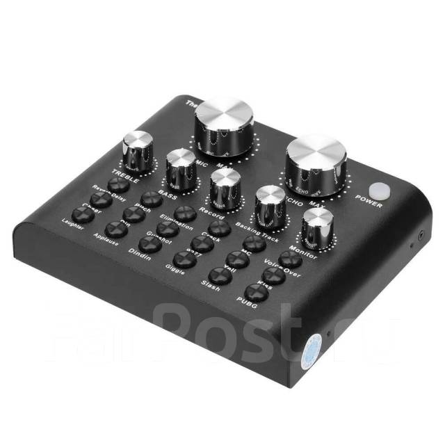 Микрофон караоке +Внешняя звуковая карта V8 арт. 4773, новый, в наличии ...