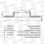 ���� ��������� KIA Cerato/Spectra 1.5CRDI/1.6/2.0 04- Avantech ���. BR1108S BR1108S ����