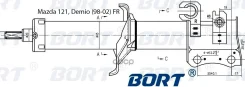 ������ �������� ������ Mazda Demio 96- RH BORT ���. G22045189R G22045189R ����