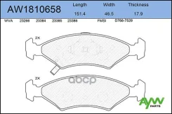 ������� ��������� Spectra 04, Sephia II, Sportage 2.0 4WD 08.97-12.98, Cobalt 13 R14 (��� ABS) � ����� �������� AYWIparts ���. AW1810658 AW1810658 ���...
