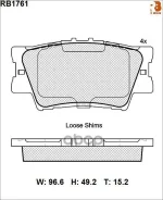������� ��������� �������� R Brake RB1761 R Brake RB1761 RB1761 ����